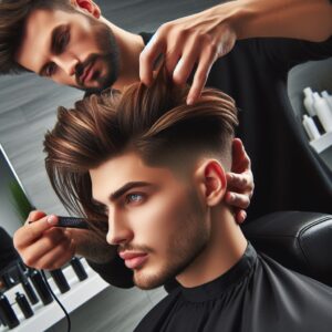 hair salon cape town - stylist crafting a contemporary haircut