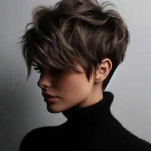 A chic pixie cut with textured layers and a tousled finish - Haircut Trends