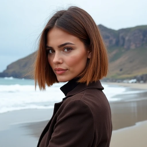 Winter Hair - woman with sleek bob and soft balayage