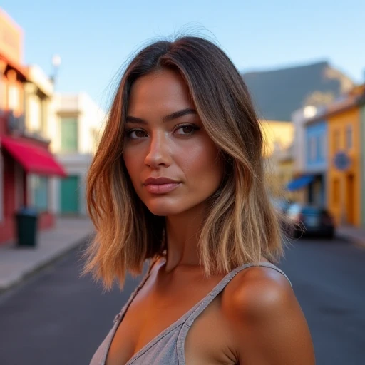 winter hair trends - Cape Town woman with a bob and blonde balayage