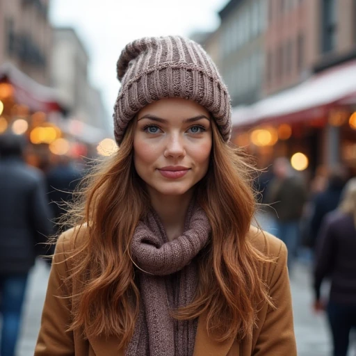Winter Hair - woman wearing a beanie outdoors