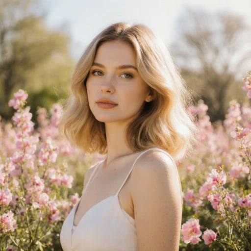 spring hair trends - woman with honey blonde balayage in spring