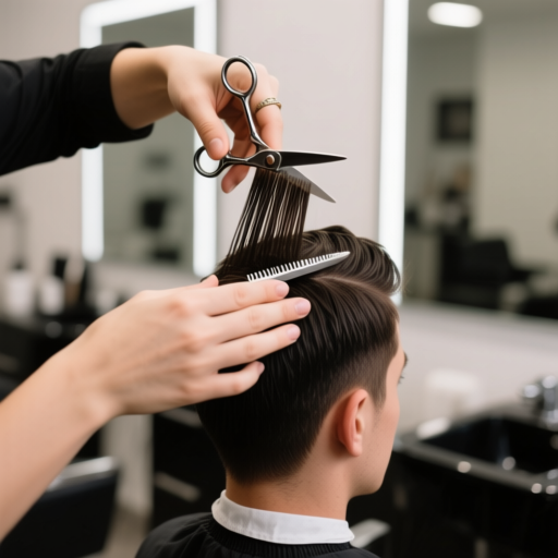 hair cutting services - stylist meticulously sectioning hair for a precise cut