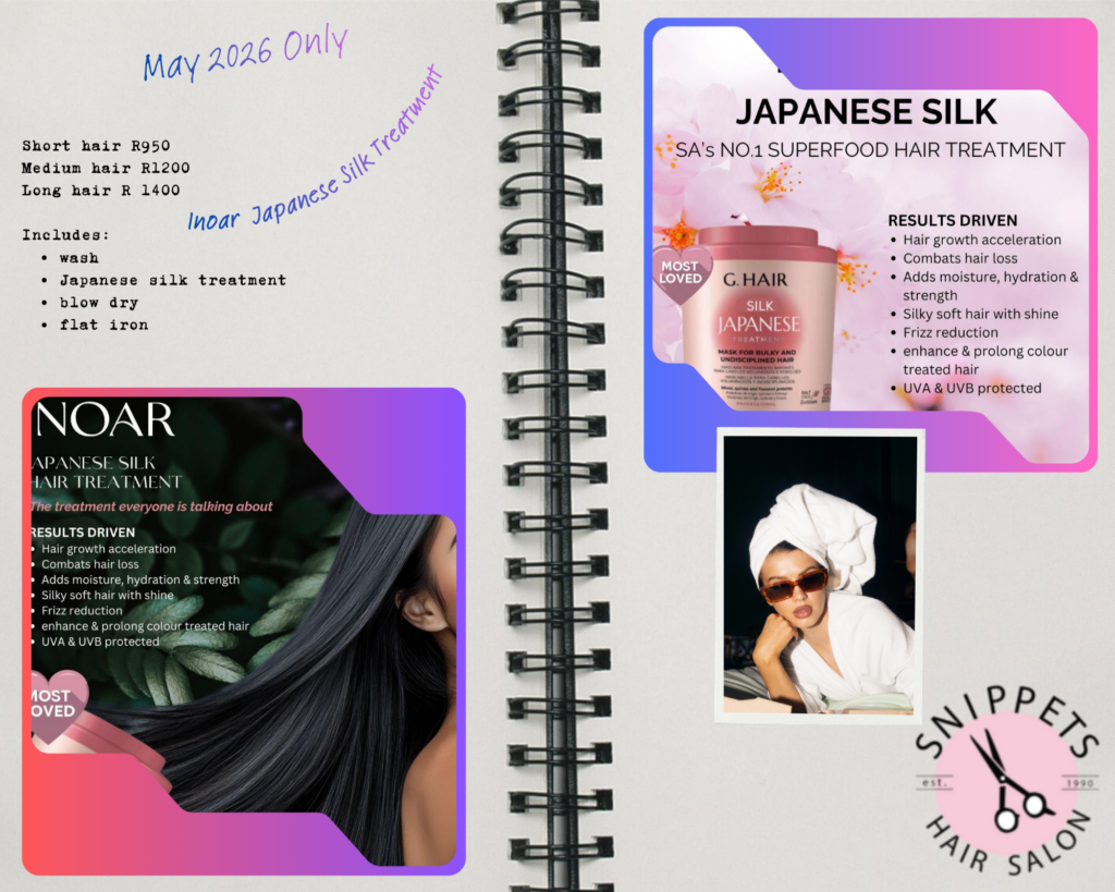 INOAR Japanese Silk Treatment at Snippets Hair Salon
